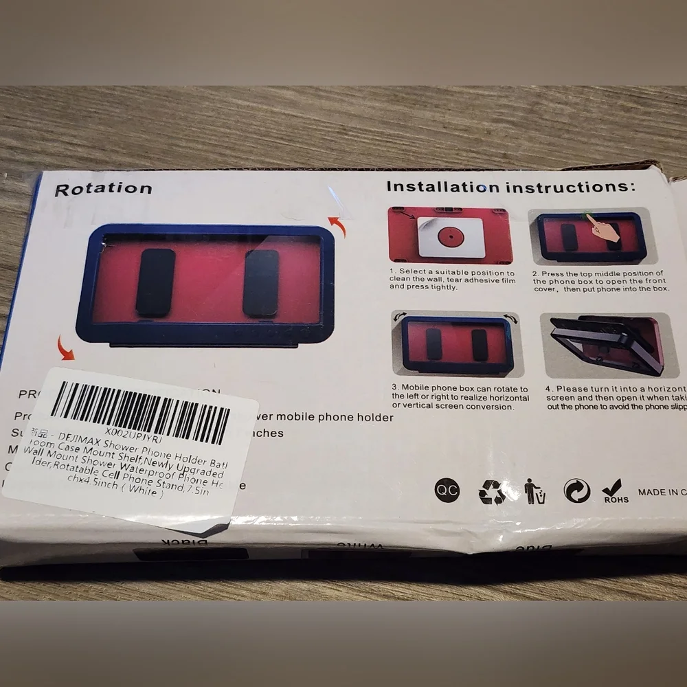 Waterproof Shower‎ Mobile Phone Holder Rotates New White Cell Phone